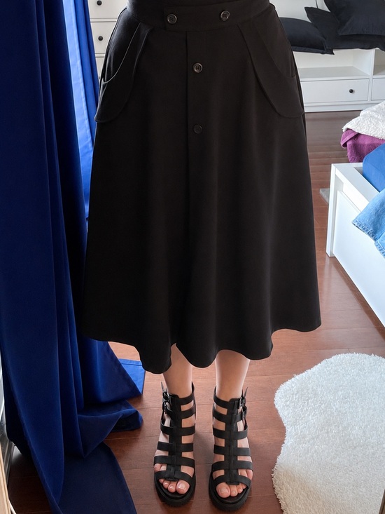 Hell Bunny Dresses & Skirts - Hell Bunny A-Line Midi Skirt in Black